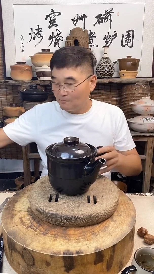 陶土黑色小号养生壶1.5升烧水壶