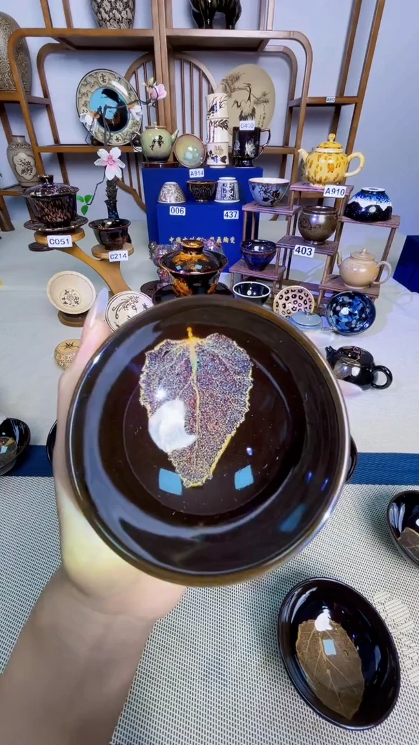 来****狼【特价真叶入盏1300度】非遗大师手工高温瓷特价款