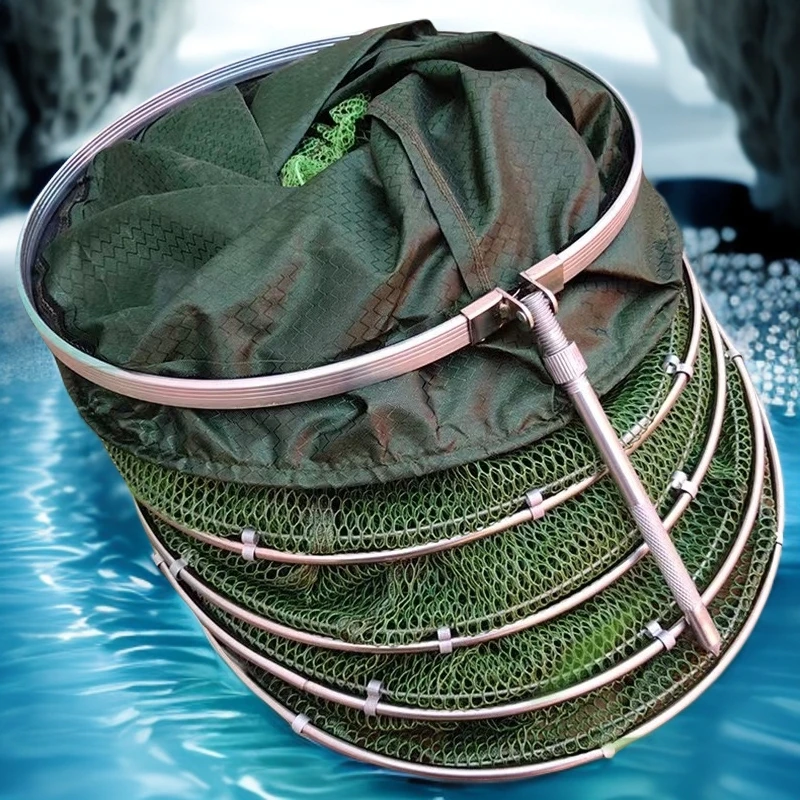 水库鱼护网兜不伤鱼速干密眼结实耐用加厚竞技钓鱼圆形便携渔护网