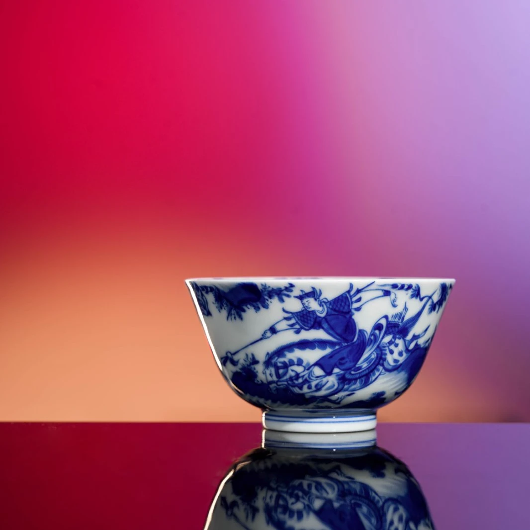 十方珍藏鬼谷子内外画撇口杯