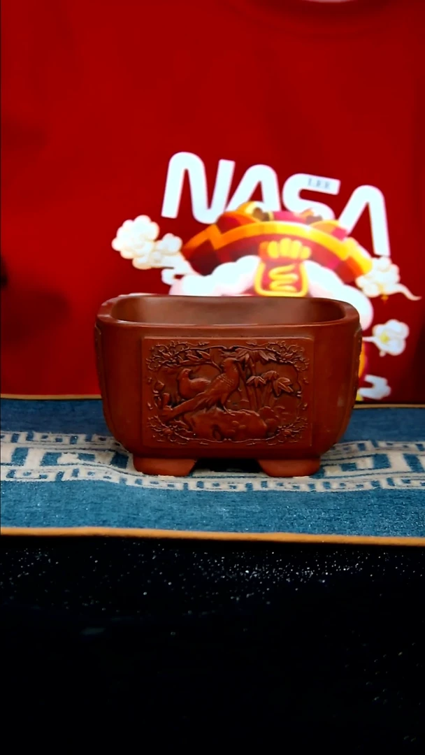 【闪购商品】紫砂花盆11.5*5.8内径紫砂花盆