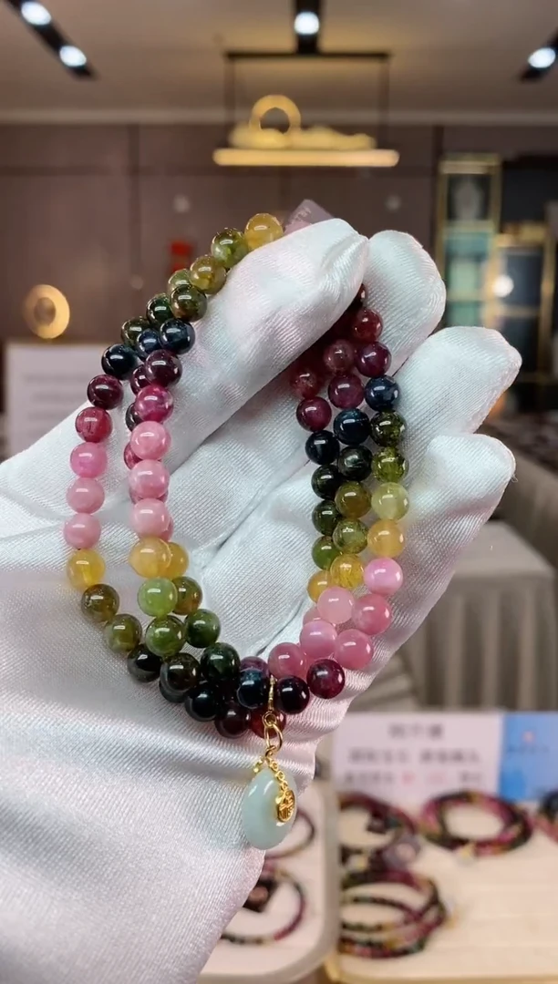 【闪购商品】碧玺三圈手串6mm+未镶嵌（多样性发一条）xion