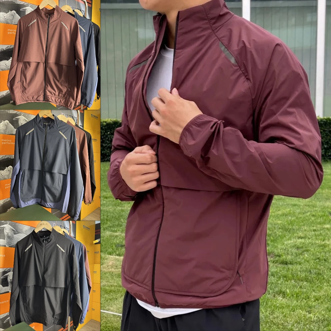 工艺结构复杂 轻量透气四面弹 春季高端男士立领运动休闲夹克外套