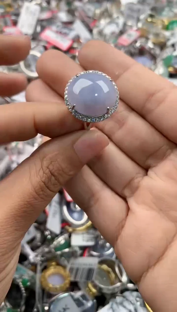 银S925镶嵌戒指翡翠999          4