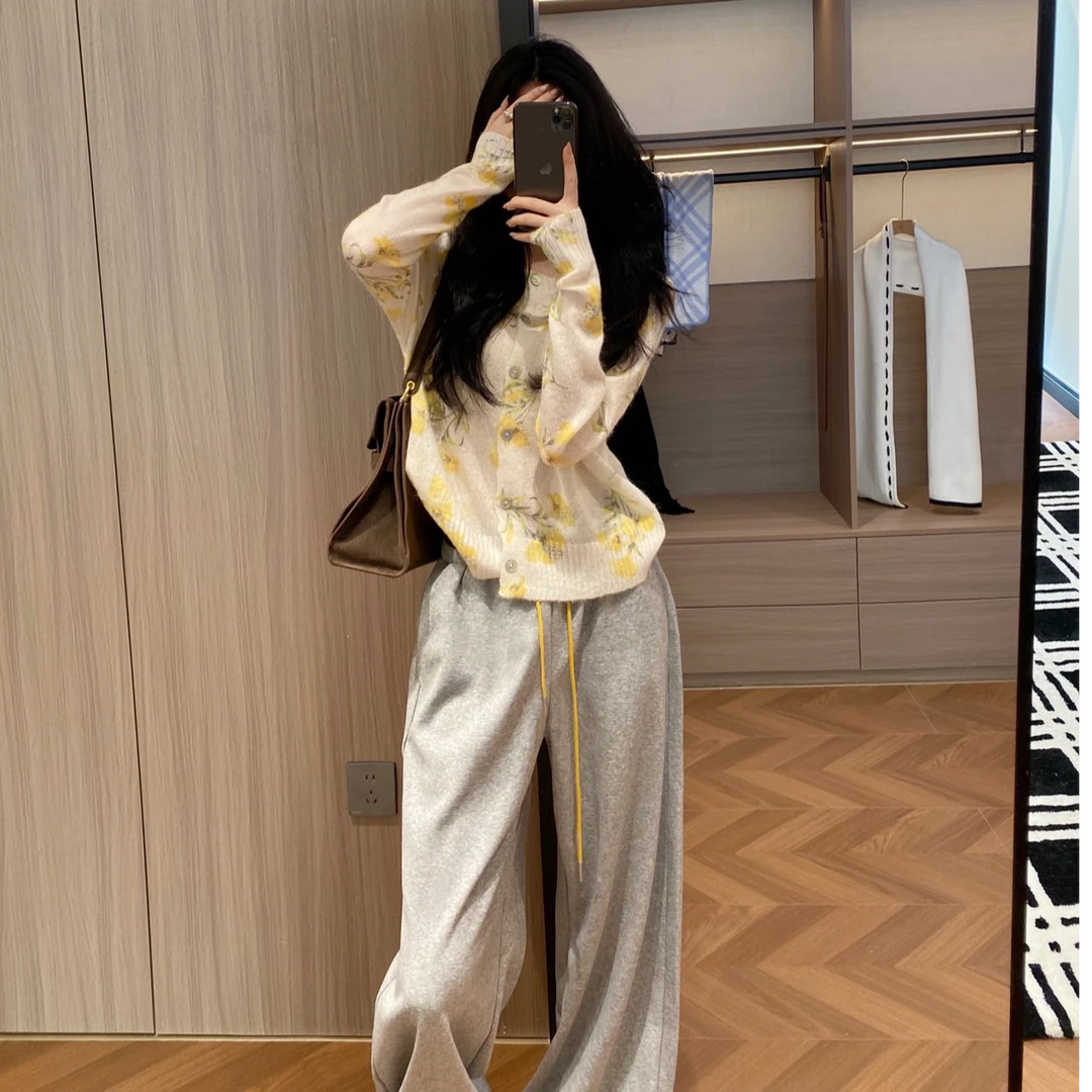 2025新款氛围感针织衫毛衣外套女秋冬韩系松弛显瘦甜美上衣长袖潮