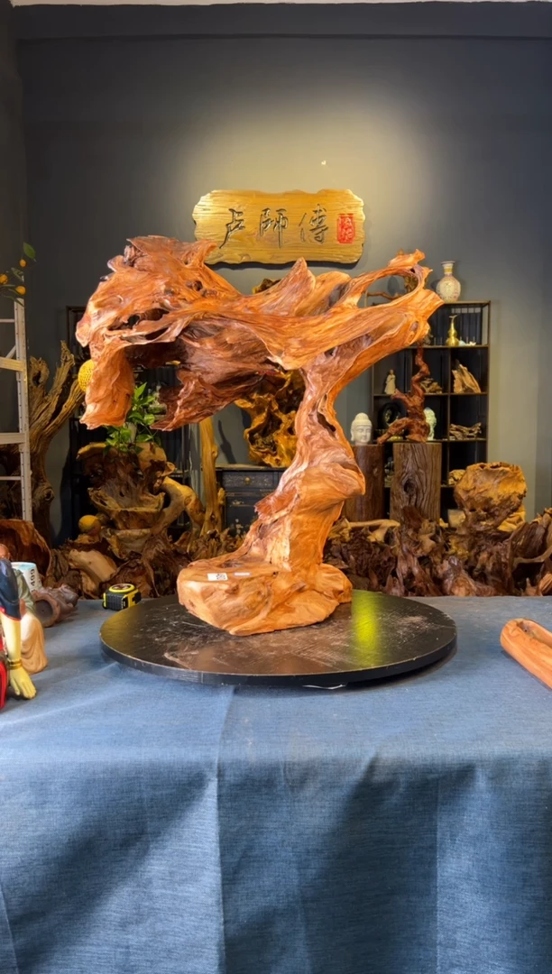 木你****’卢师傅根艺作品（不包含人物摆件）带自在观音