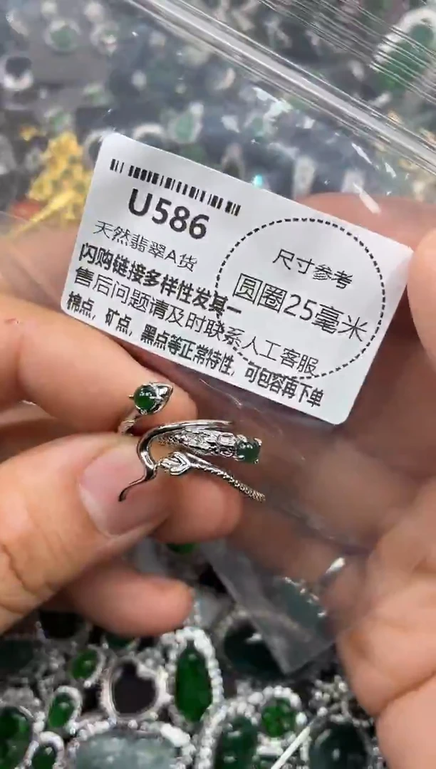 颈饰未镶嵌翡翠U586戒指