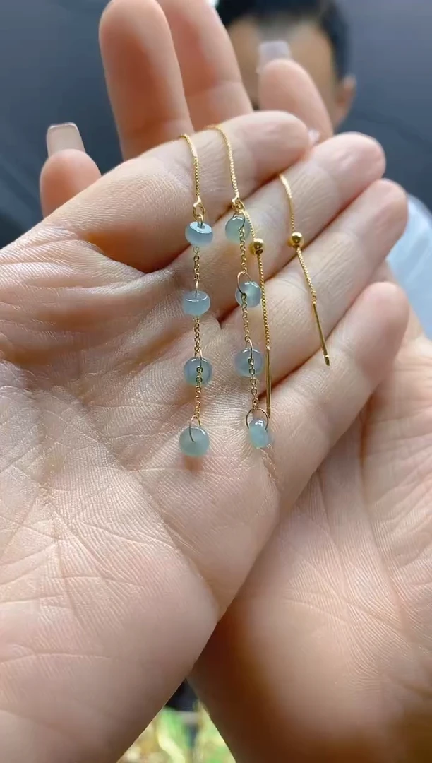 【闪购商品】翡翠耳饰合金38翡翠耳线