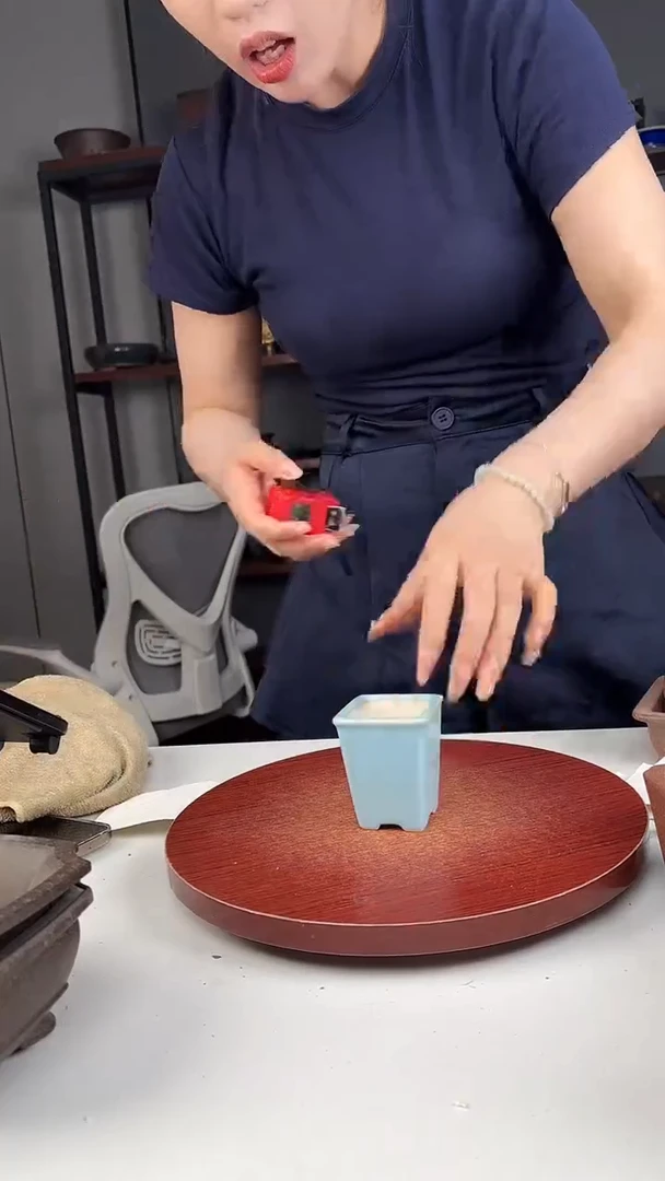 紫砂花盆浅草紫砂花盆微瑕