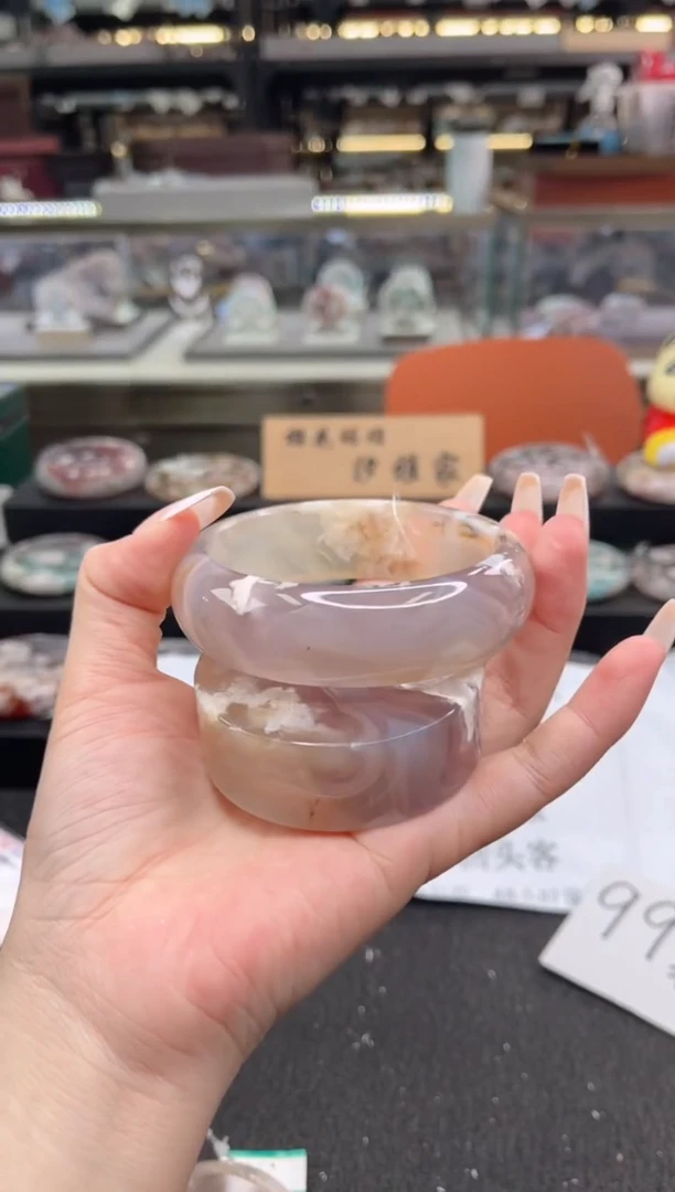 石英质玉手镯未镶嵌64圈口 （赠品镯心）3009538