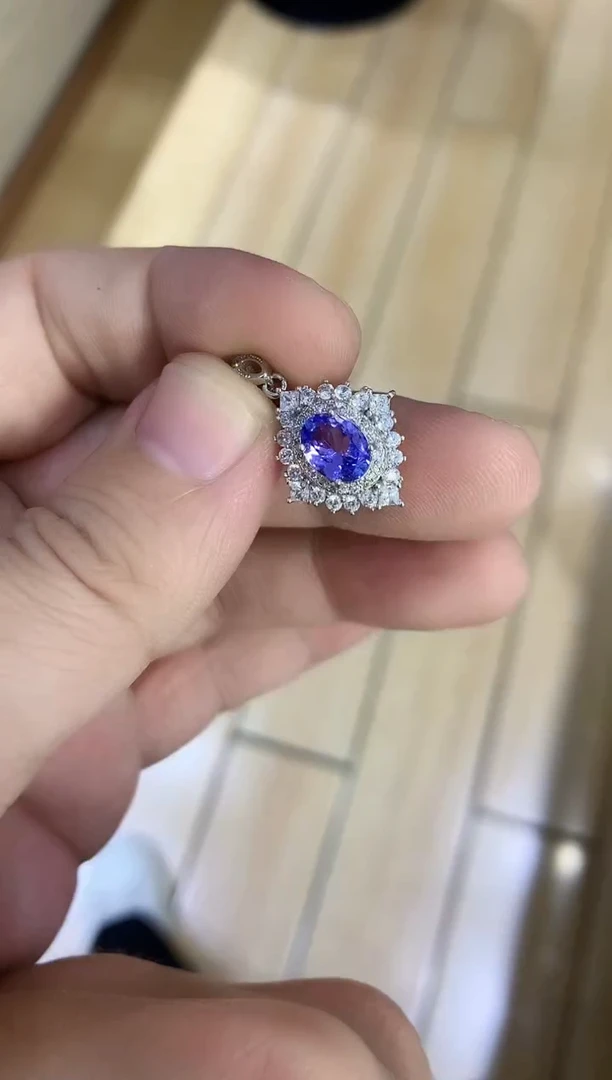 【闪购商品】坦桑石颈饰银S925镶嵌........