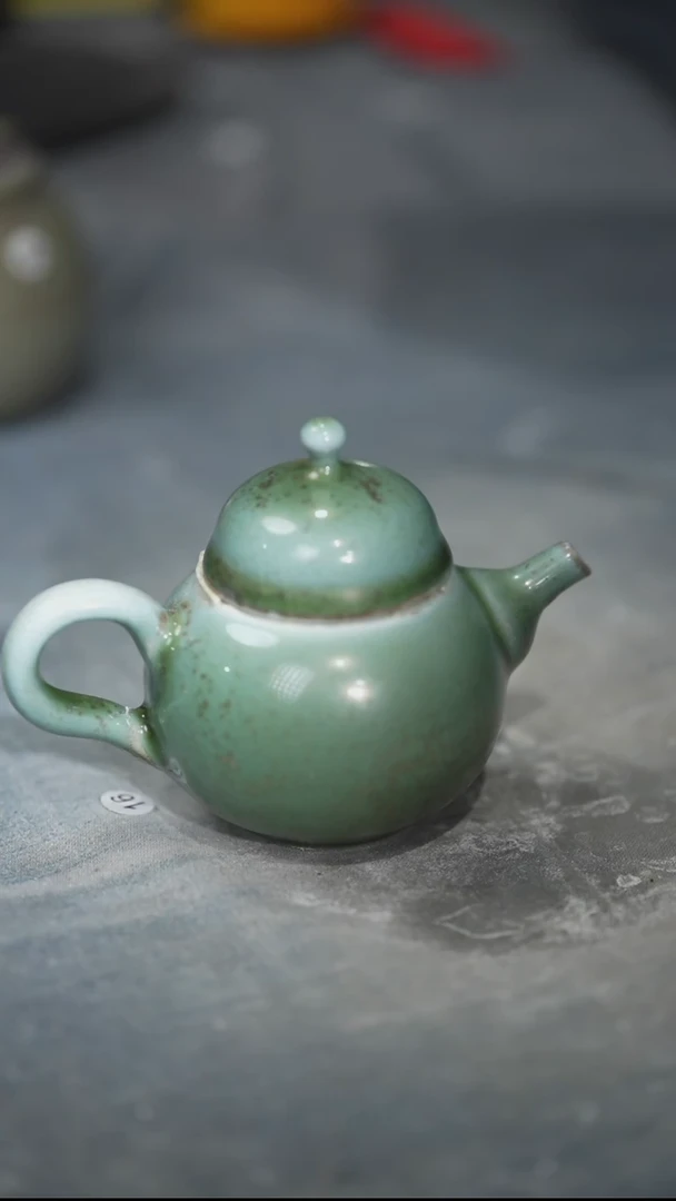 1浪鬼釉绘柴烧浪鬼釉绘柴烧壶