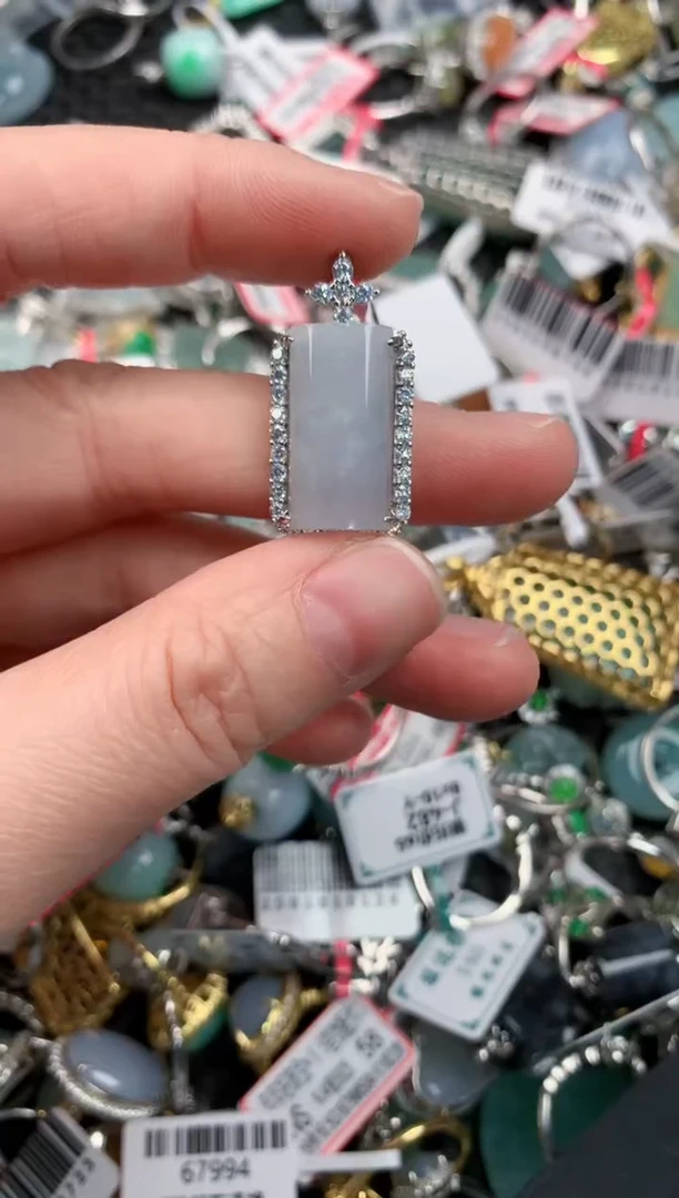 银S925镶嵌戒指翡翠333--3