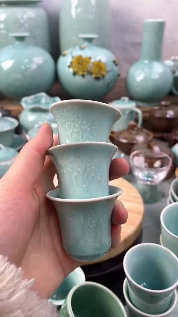 【闪购商品】3个 特价 微瑕 慧仙青瓷