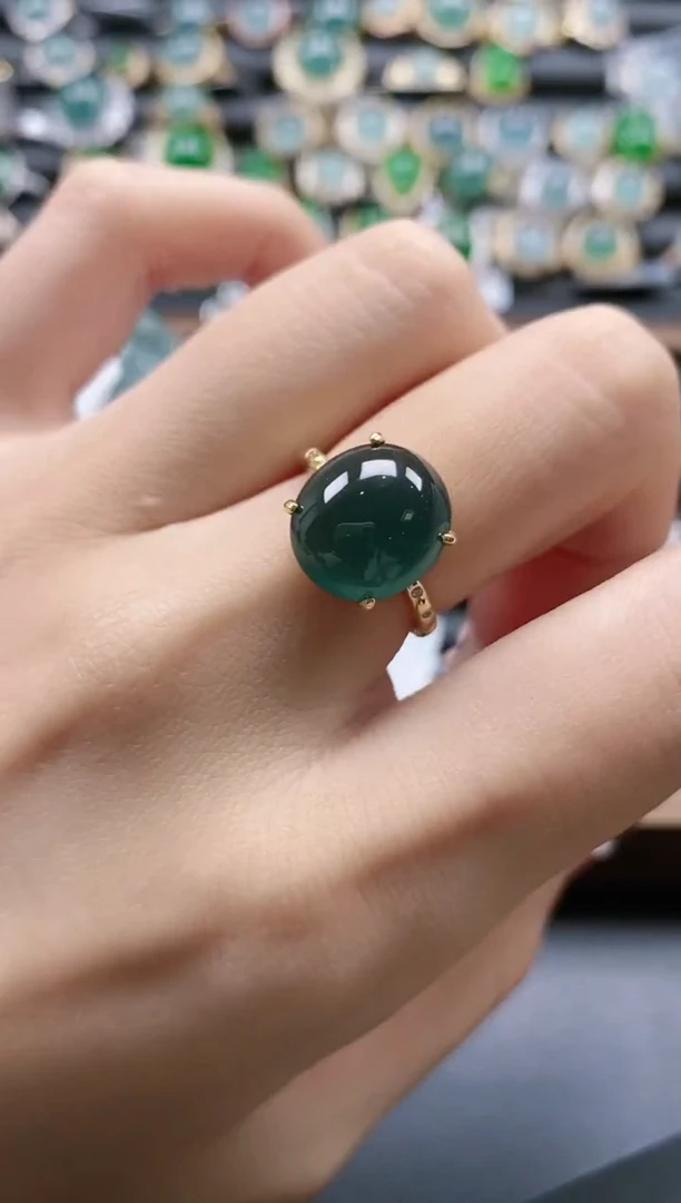 【闪购商品】翡翠戒指银S925镶嵌511511