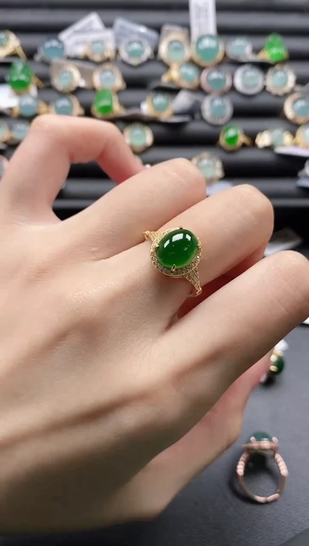 【闪购商品】翡翠戒指银S925镶嵌1111