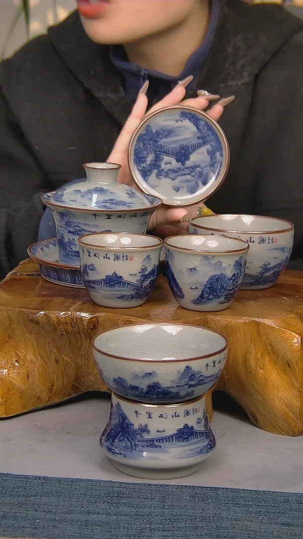 【闪购商品】6件套陶瓷茶具家用简装系列