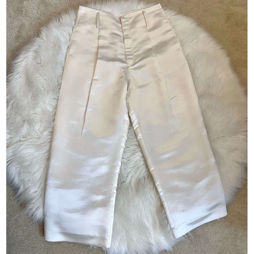 青羽家高腰显瘦直筒微萝卜款八分裤时尚百搭