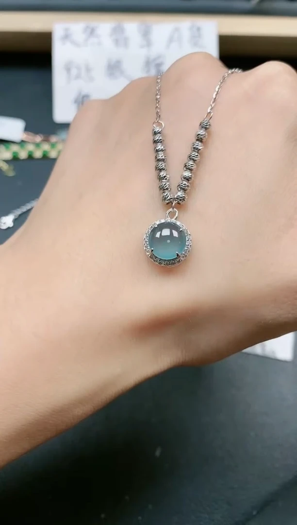 翡翠戒指银S925镶嵌11111