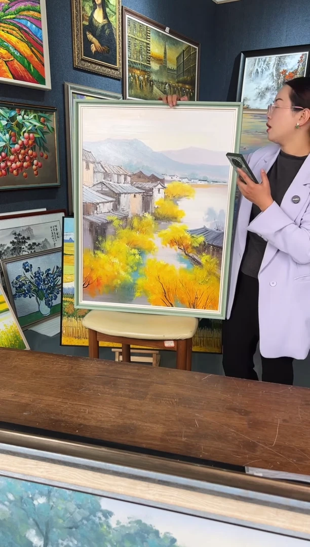 【闪购商品】油画12号 60*80 水乡-手绘油画