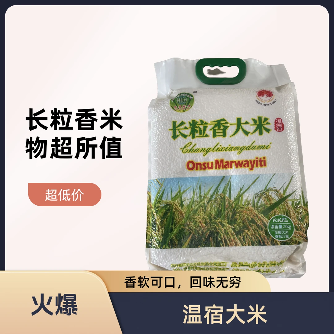 新疆大米阿克苏温宿大米长粒香大米10斤颗粒饱满软糯清香厂家直发