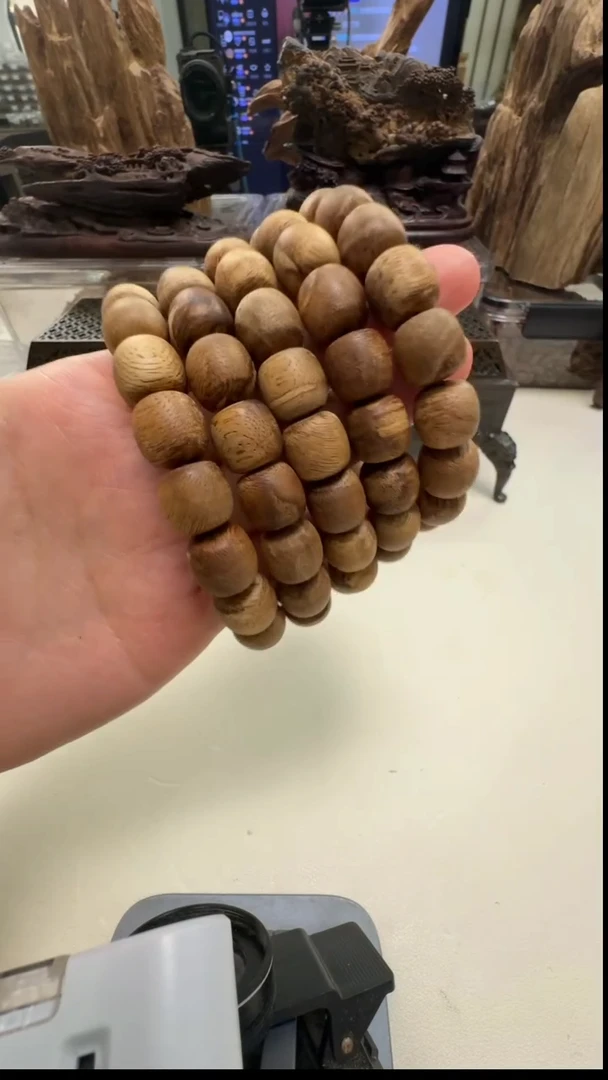 【闪购商品】沉香手串南加里曼丹鼓珠单圈多样性发其一