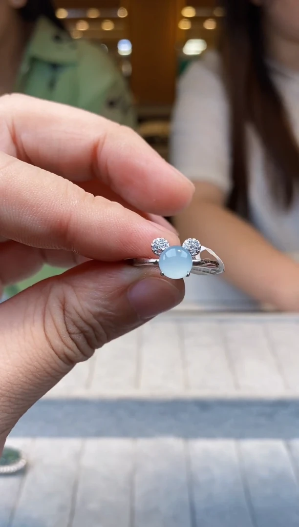 翡翠戒指未镶嵌天然翡翠拍一发一多样性发货