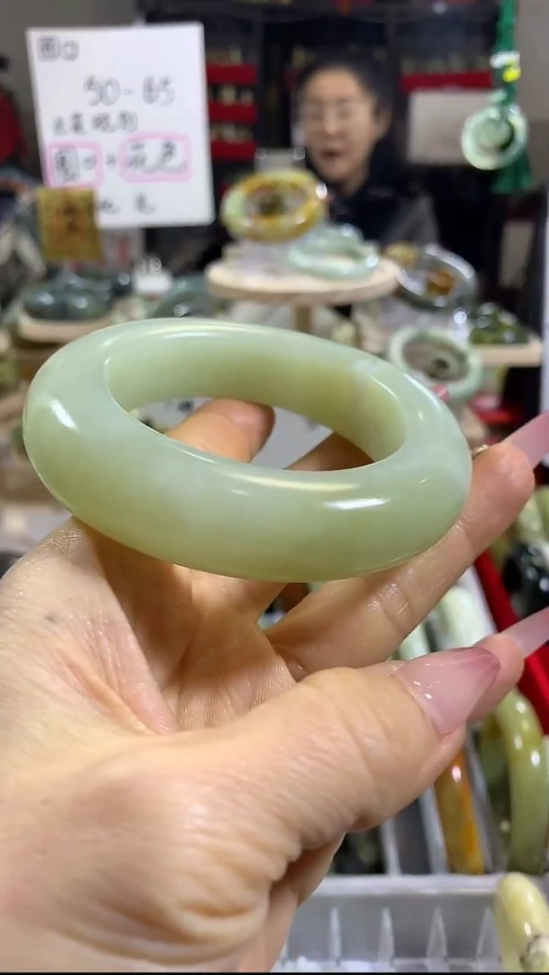 未镶嵌岫玉手镯13 53+ 包容大小腰