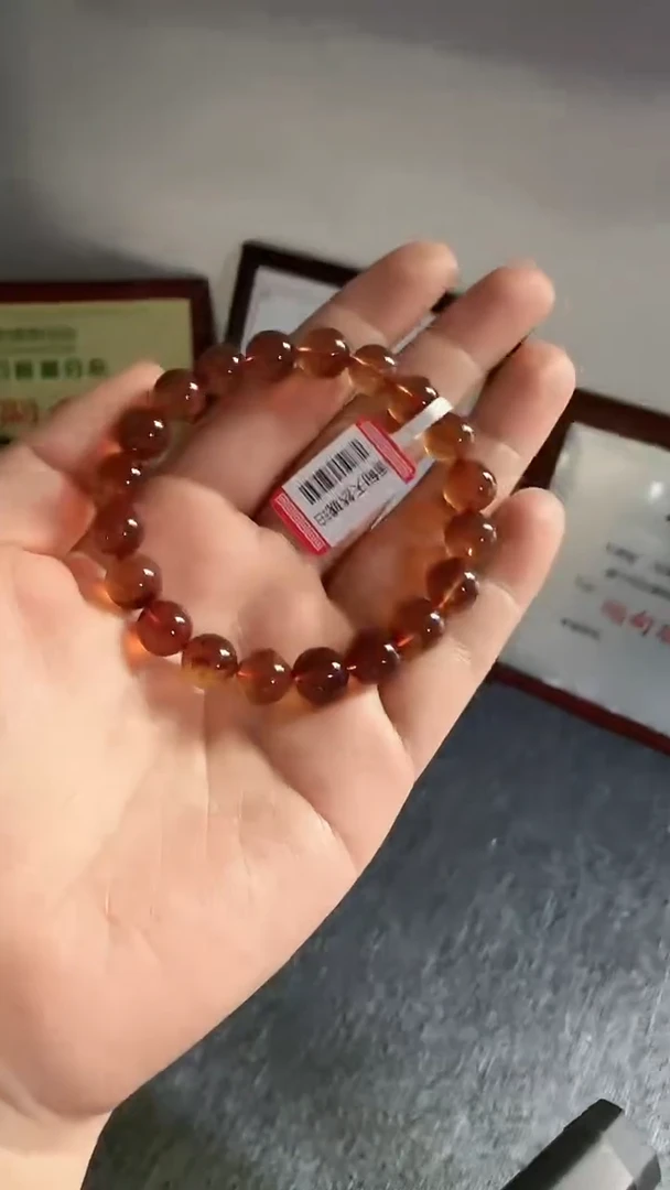 未镶嵌琥珀手串规格9微瑕紫罗兰手串#21