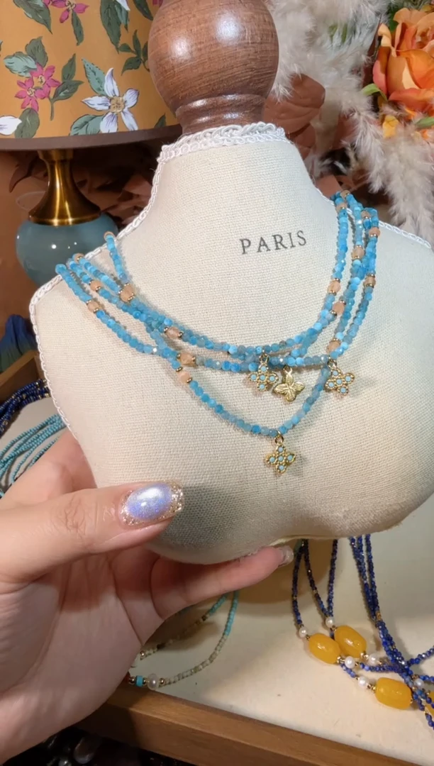 未镶嵌磷灰石项链125