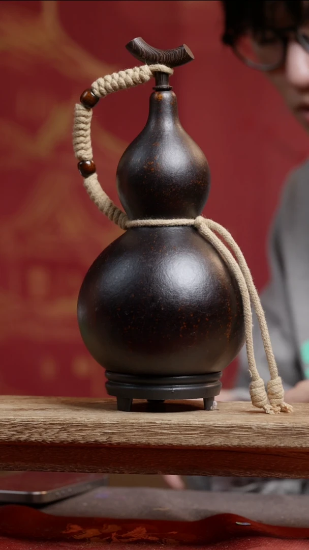 411号大漆精品葫芦一物一拍分裂纹
