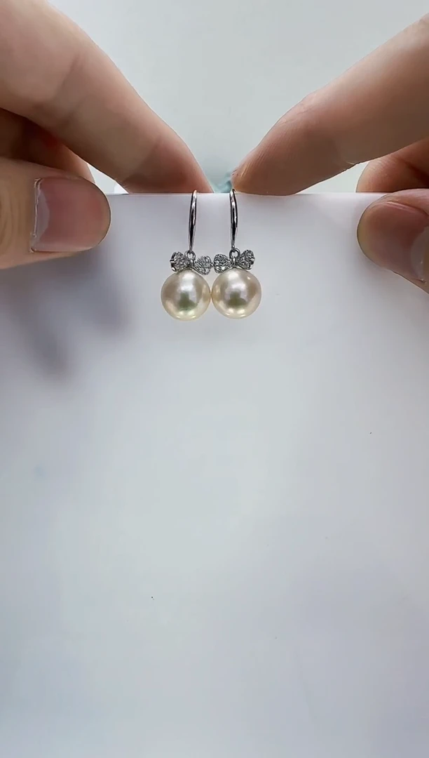 【闪购商品】淡水珍珠DA银S925镶嵌b692 珍珠耳环