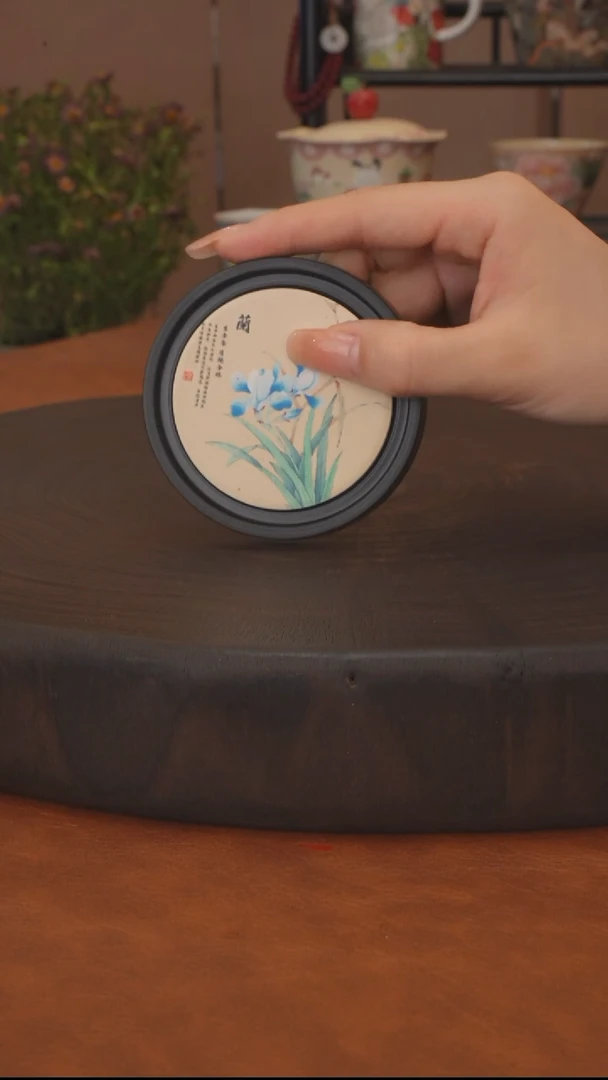 直播间福利 兰花圆形杯垫