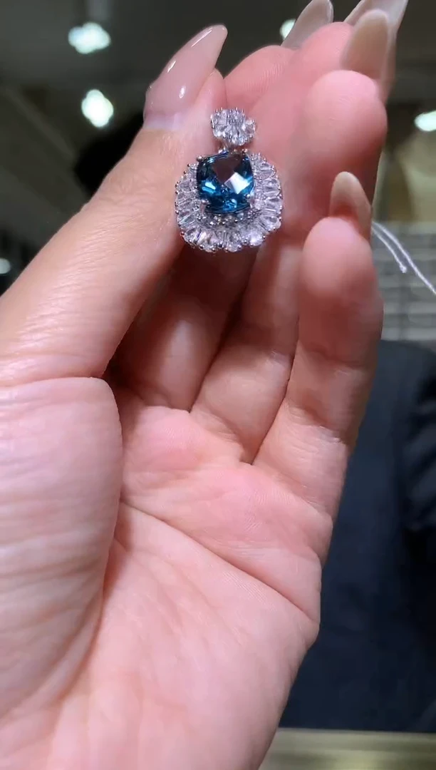 吊坠(赠链)银S925镶嵌托帕石【宝石世家严选】