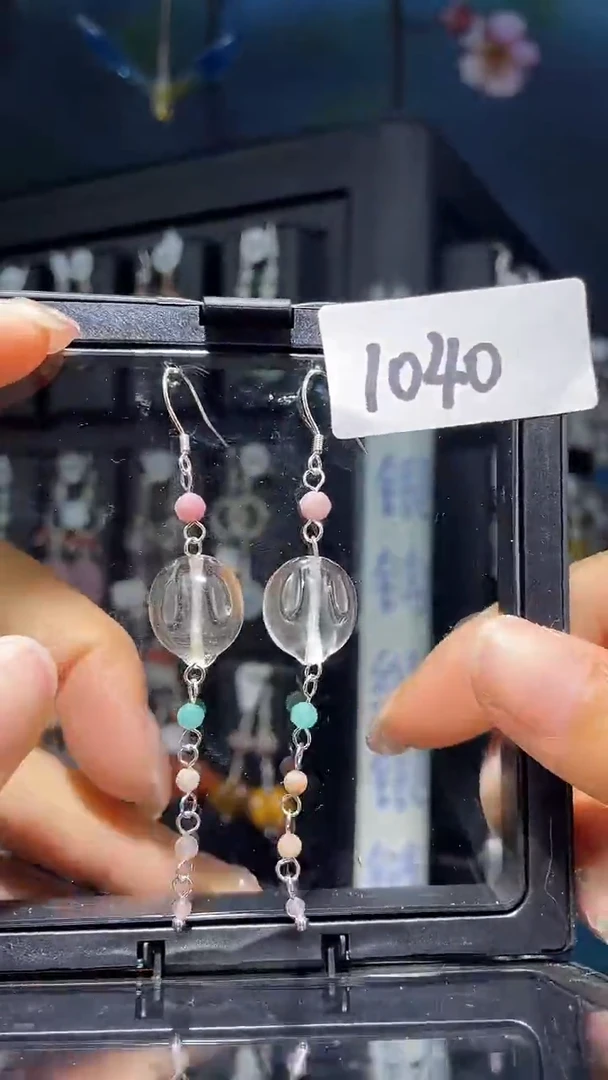 未镶嵌耳饰水晶喜欢拍