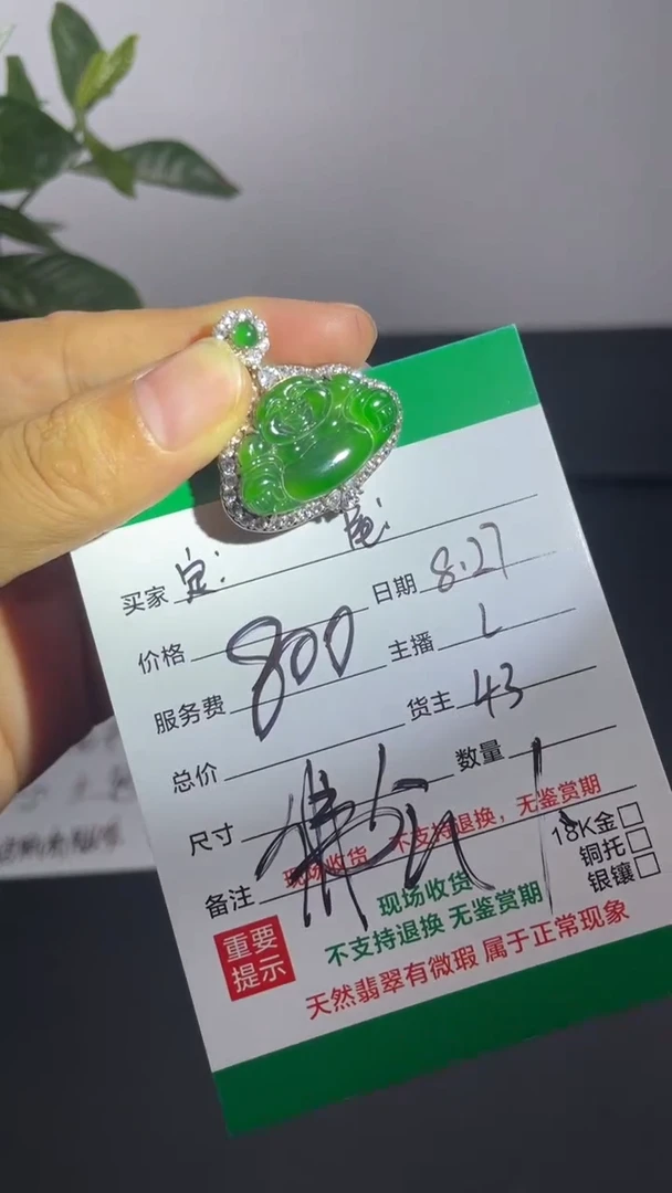 颈饰未镶嵌翡翠工厂老板跑路了！便宜卖！