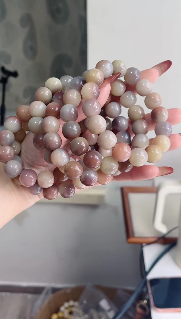 手串菩提根/象牙果y100紫美人玉化苹果13*14mm手串