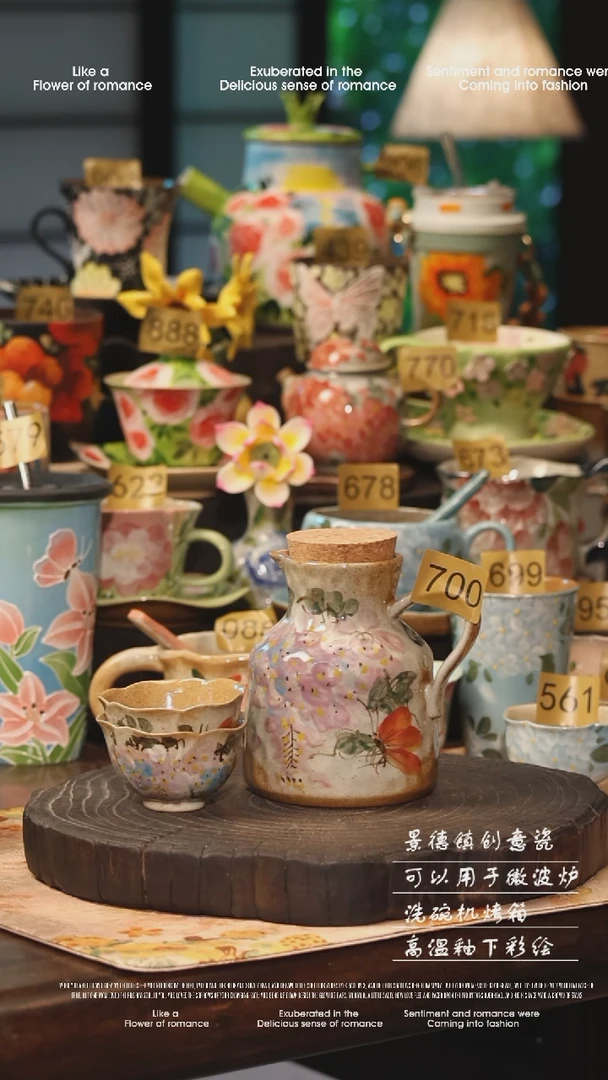 陶瓷700景德镇高温釉下彩手工手绘款式