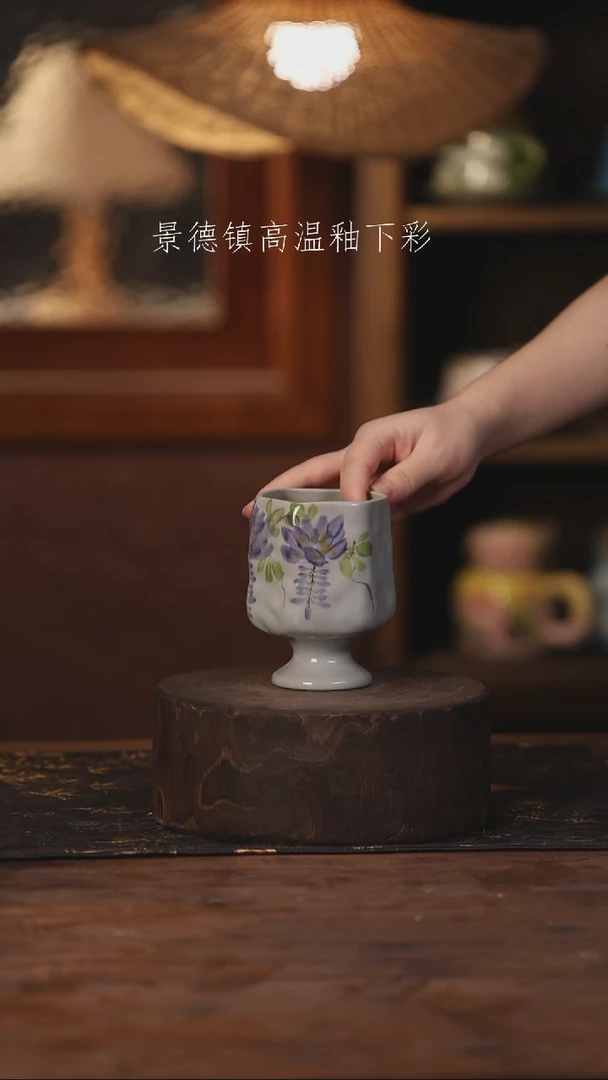 陶瓷景德镇高温釉下手绘陶瓷013