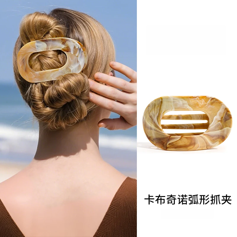 不咯头鲍鱼扁平抓夹女2025新款高级感盘发夹鸭嘴夹后脑勺夹子头饰