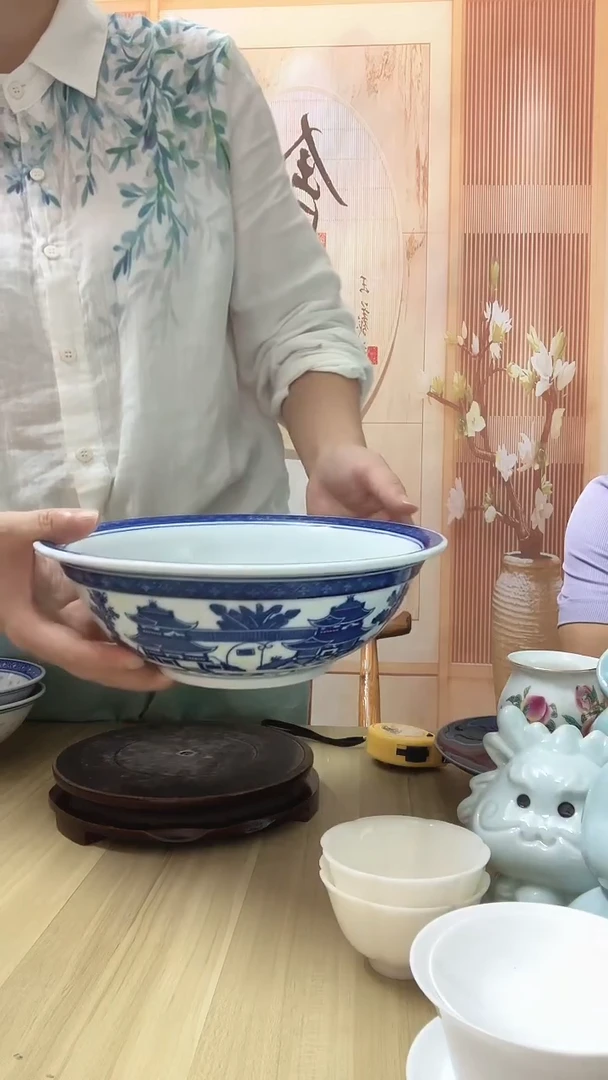 瓷杰*梧桐护边汤盆1个