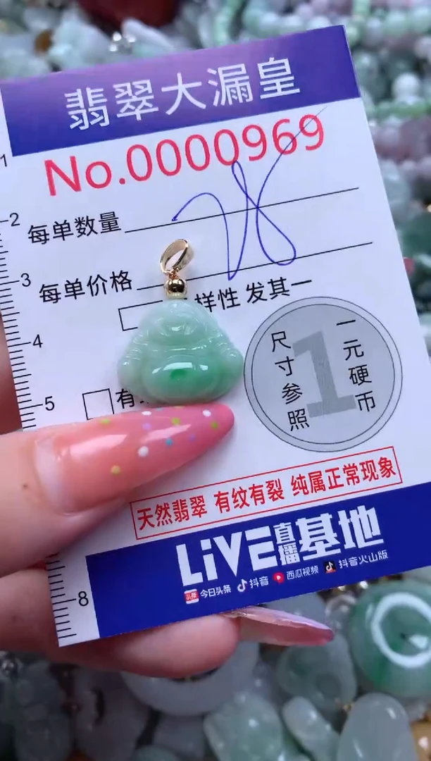 翡翠未镶嵌吊坠(不含链)0969