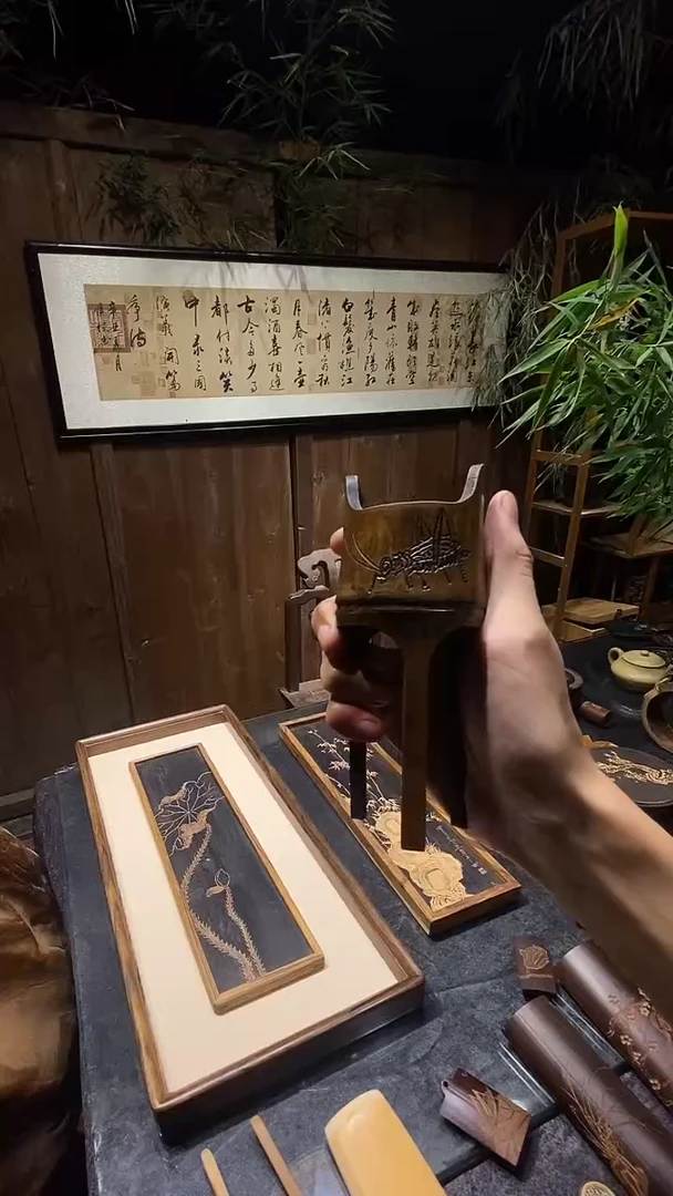蚂蚱小香炉纯手工雕刻