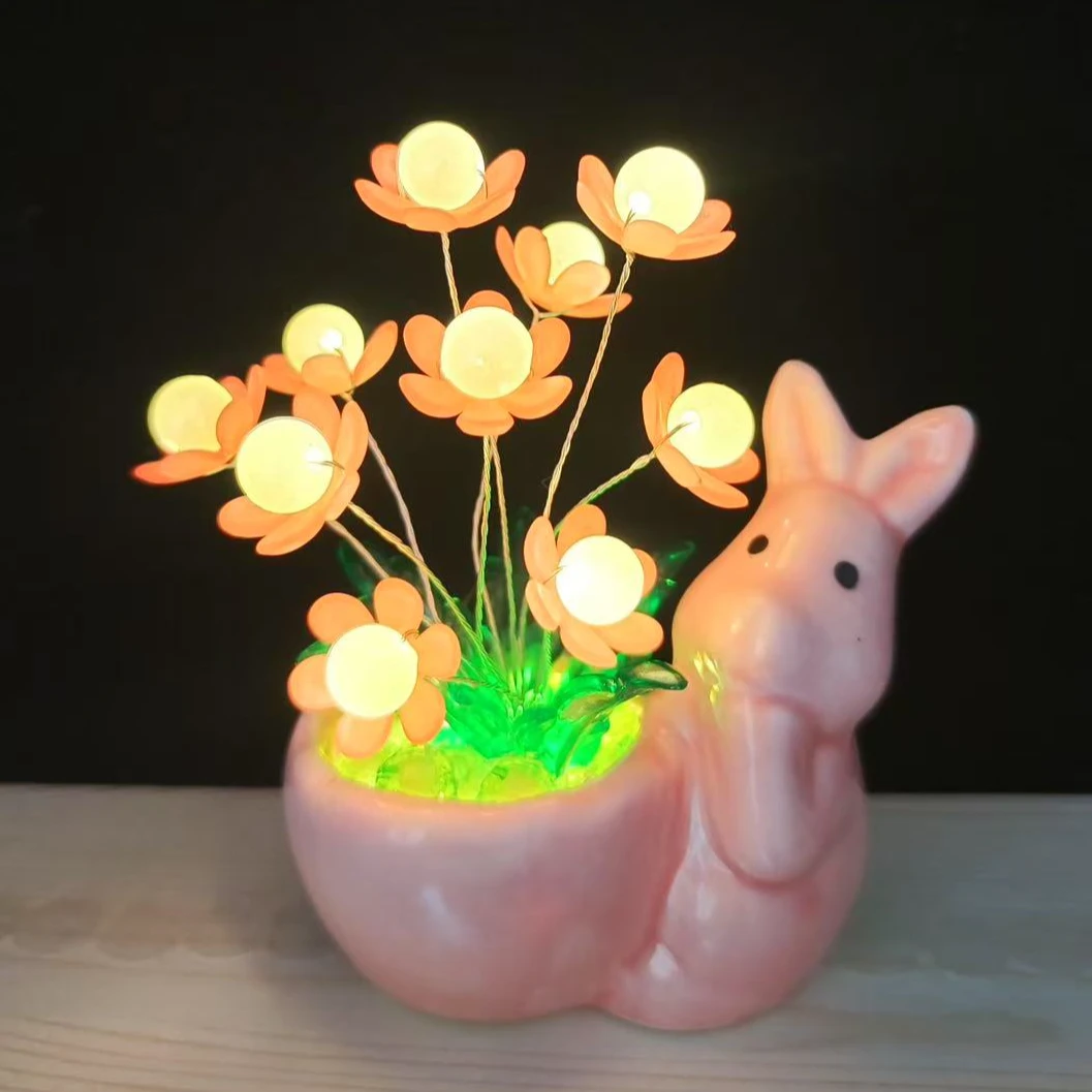 【六一福利】陶瓷小兔子（6瓣花+小夜灯） DIY材料包