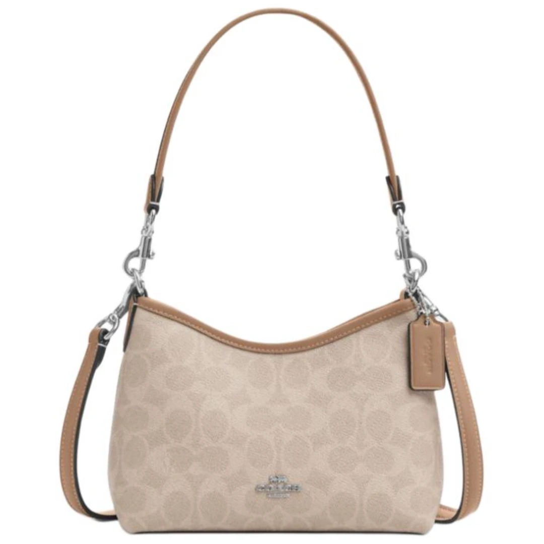 19*12*8/COACH蔻驰 LAUREL 19小号银标流浪包沙色CBH15