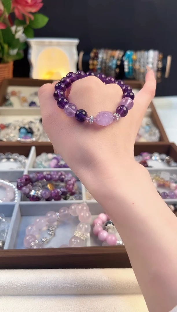 水晶手链合金天然水晶手串