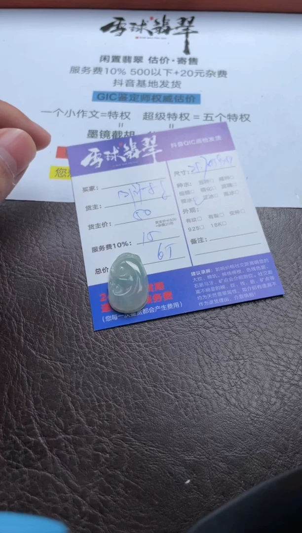 翡翠未镶嵌颈饰12916200621