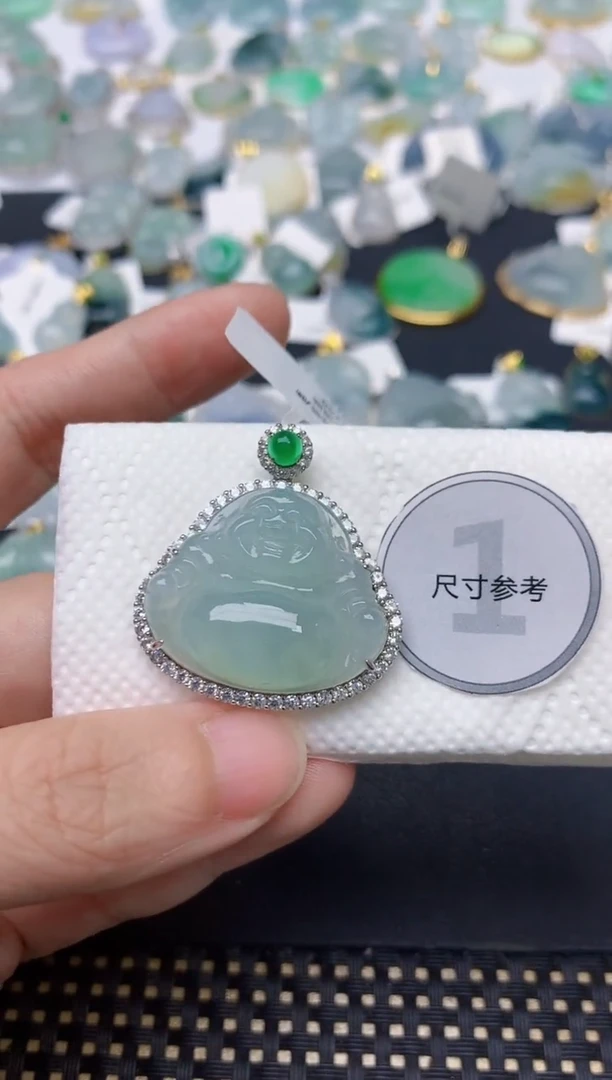 颈饰未镶嵌翡翠天然缅甸A货翡翠