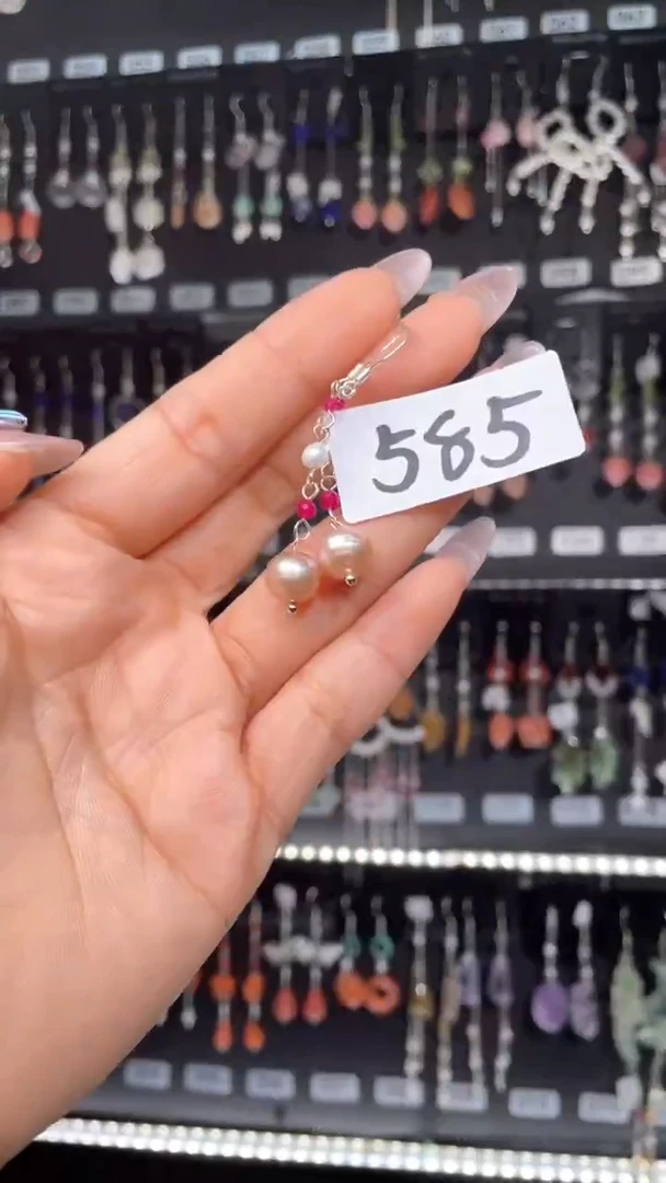 紫晶耳饰银S925镶嵌喜欢拍