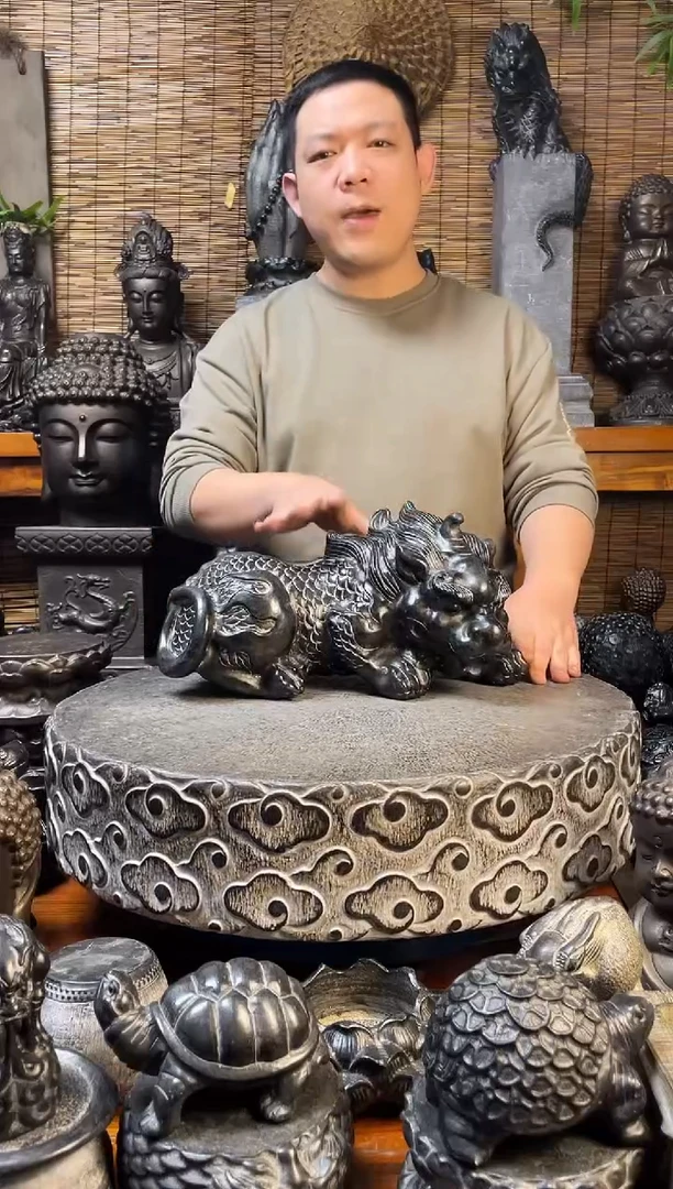 石材40貔貅天然青石雕刻